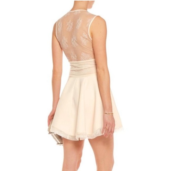 Maje Riratoire Ivory Lace Detail mini dress - Picture 3 of 13